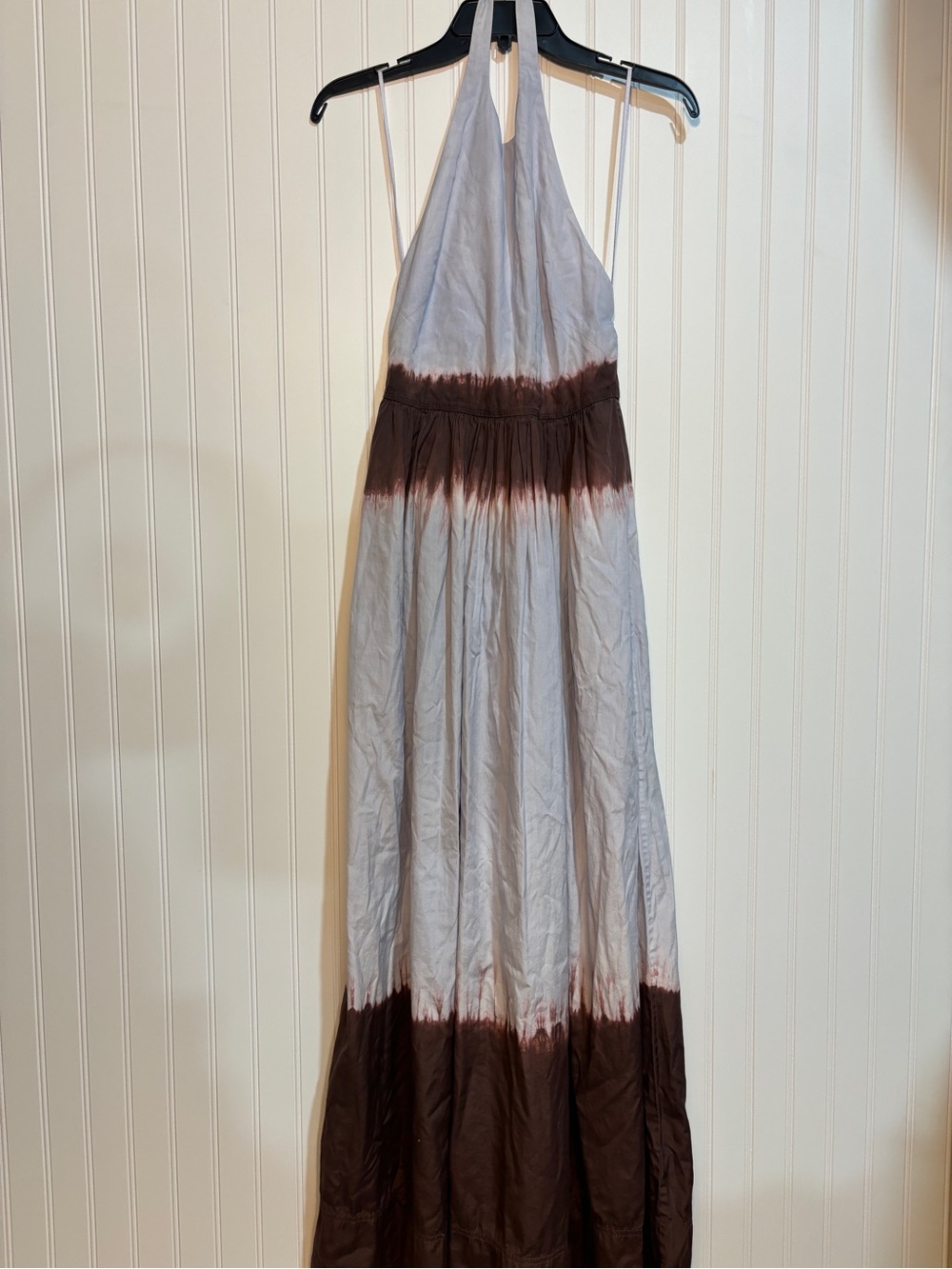 A.L.C. Lilac and Brown Halter Tie-Dye Maxi Dress - Picture 4 of 6
